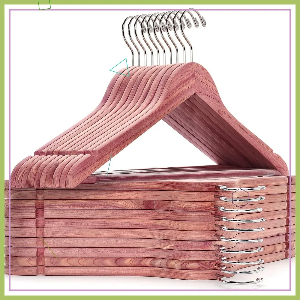 

Набор из 30 деревянных вешалок из красного кедра с гладкой поверхностью, поворотным крючком и выемками для костюмов, рубашек, платьев, пиджаков, брюк