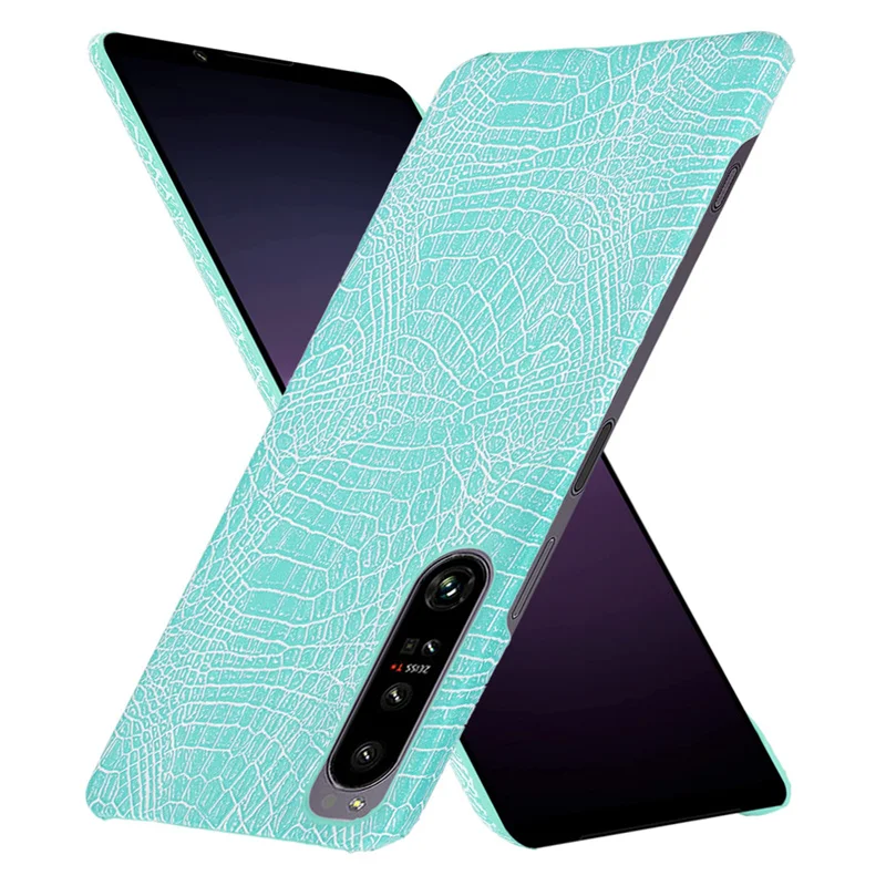 

For Sony Xperia 1 IV Case Retro Crocodile PU Leather Skin PC Hard Cover For Xperia 1 iii 10IV 10iii Phone Case
