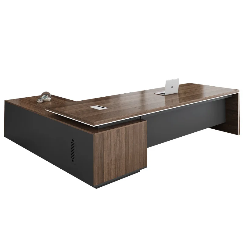 

2025 new model to the store boss simple modern president office furniture light luxury manager large class supervisor table