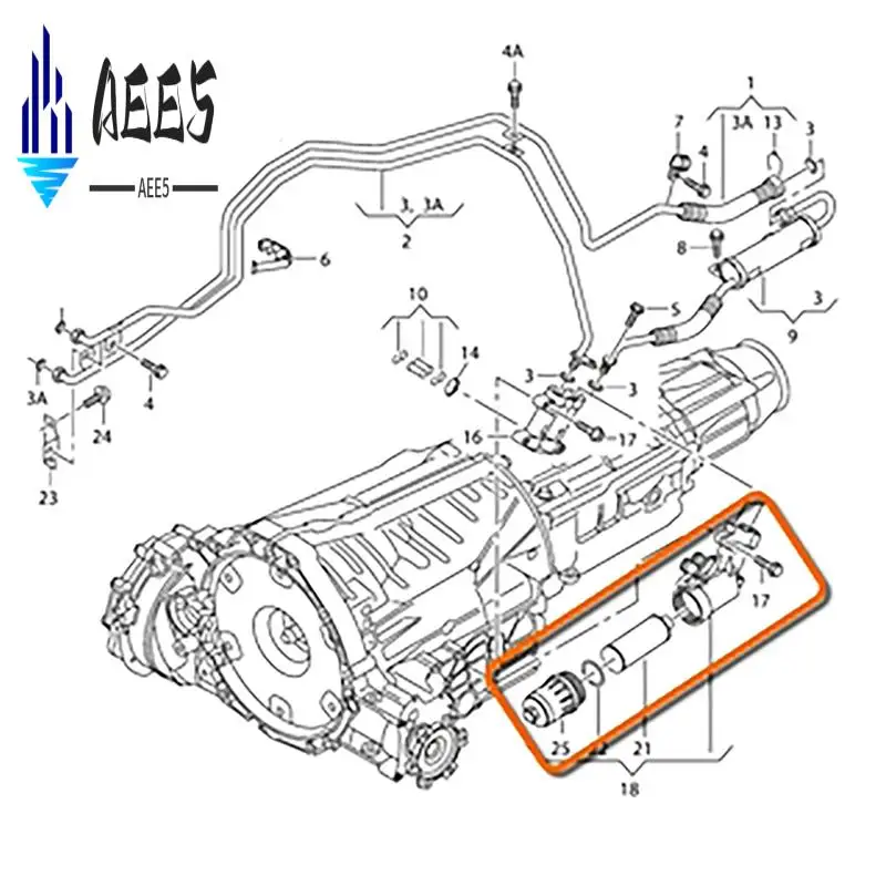 

AEE5-Transmission External Filter Assembly 0B5325060C 0B5325060A 0B5325159A PAC325060 For A4 8K A5 RS5 8T A6 A7 4G Q5