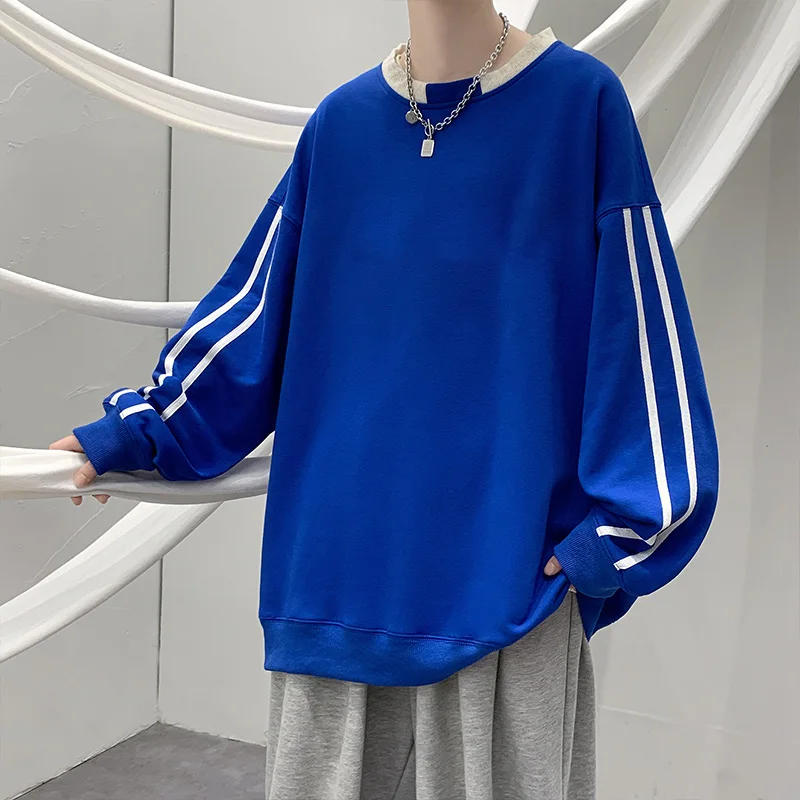 

Loose Fit round Neck Long Sleeve Hoodie Men's Fashionable Casual Base Layer Shirt Autumn New Style Youthful Hong Kong Style
