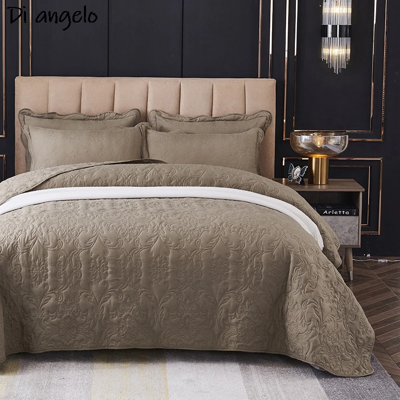 

Cotton Bedspread Bedding Set, Bedspread, Pillow Case, Quilting, Blanket, Bed Covers, Linen, Monochromatic, Queen, King, #/#