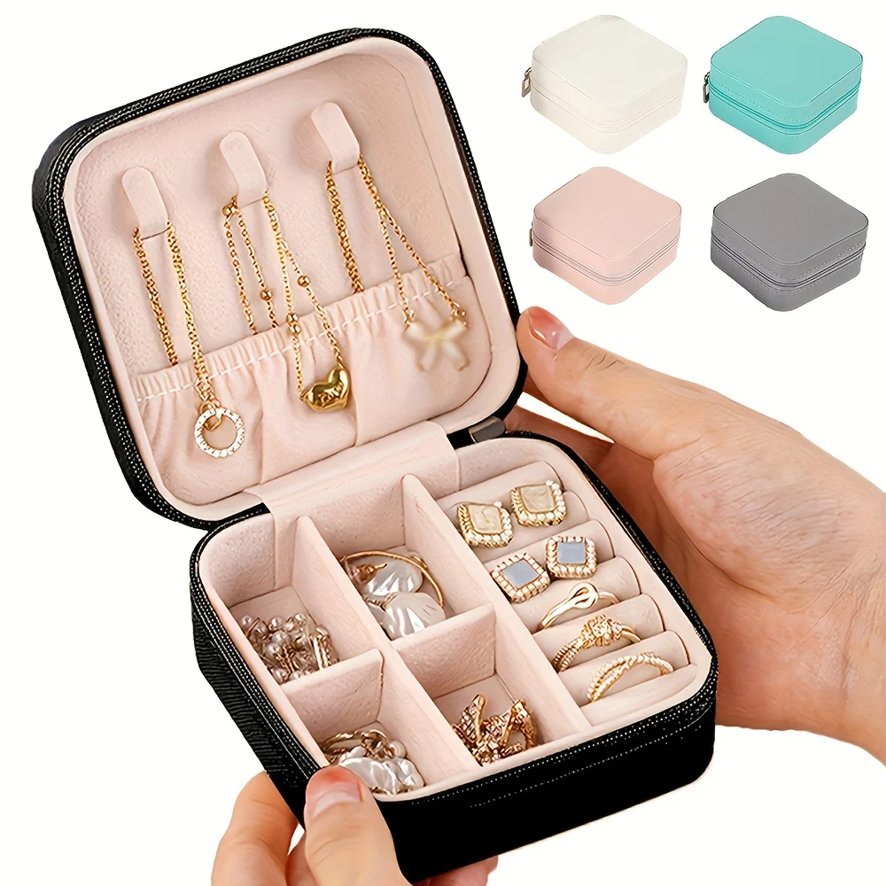 

Multi-Functional Luggage Jewelry Organizer Bag Portable Travel Storage Box for Necklaces Earrings Rings Ideal Day Gift for Women