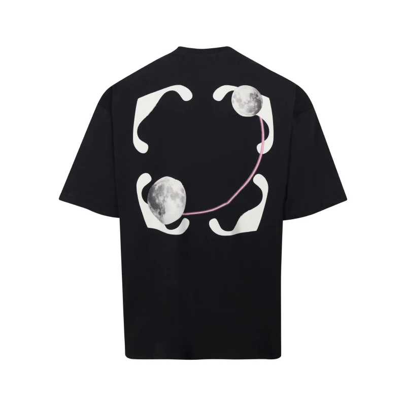 20ss Design "C/O" Pijlen X De Maan Gedrukt Vrouwen Mannen T-shirts tees Hiphop Oversized Mannen Casual Katoenen T-shirt - afbeelding 2