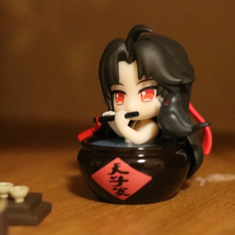 Image of Echter der Gründer des Diabolismus Wei Wuxian Lan Wangji Glänzende Jade Chibi Actionfigur Sammlung Dekorationen Modell Spielzeug Geschenke
