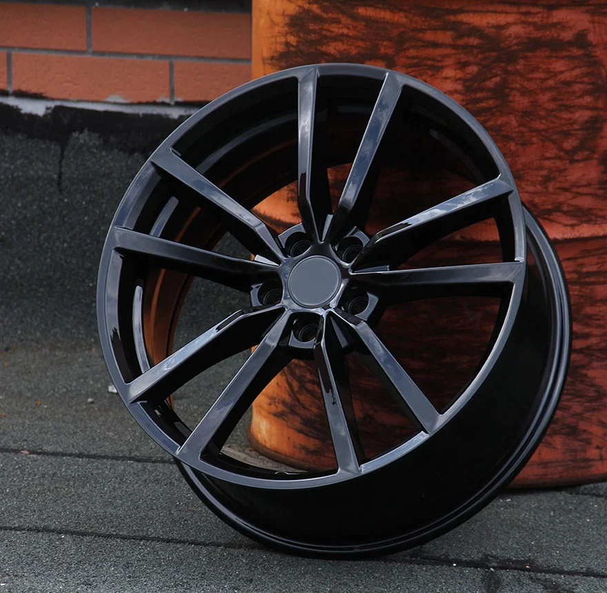 Wholesale price 17 18 19 inch 5 holes Black Silver 100/112 Muit-Spoke Alloy Rims Car wheels for VW