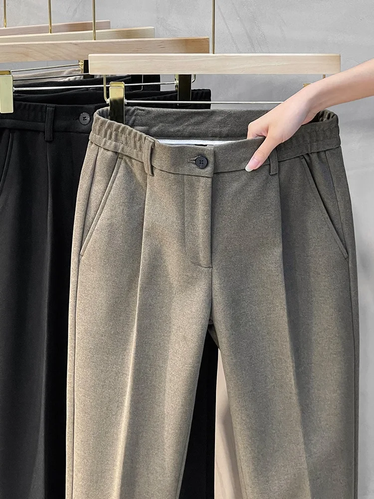 

Men's Woolen Straight Leg Slim Fit Busin Casual Pants Long Trousers Autumn Winter Spring Sle Nine Points West Pants