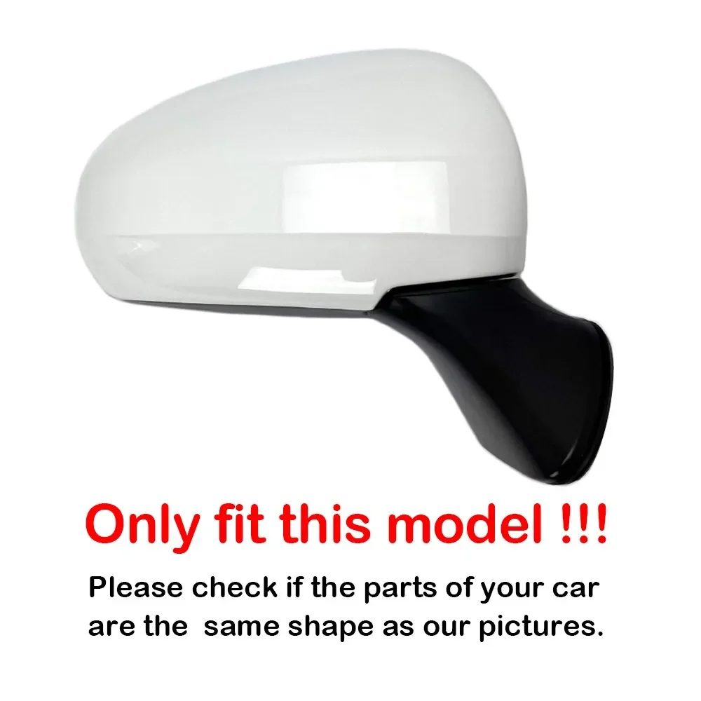 For Toyota Prius 2010 2011 2012 2013 2014 2015 Car Rearview Side Mirror Cover Wing Cap Door Exterior Housing Shell Adhesive Trim