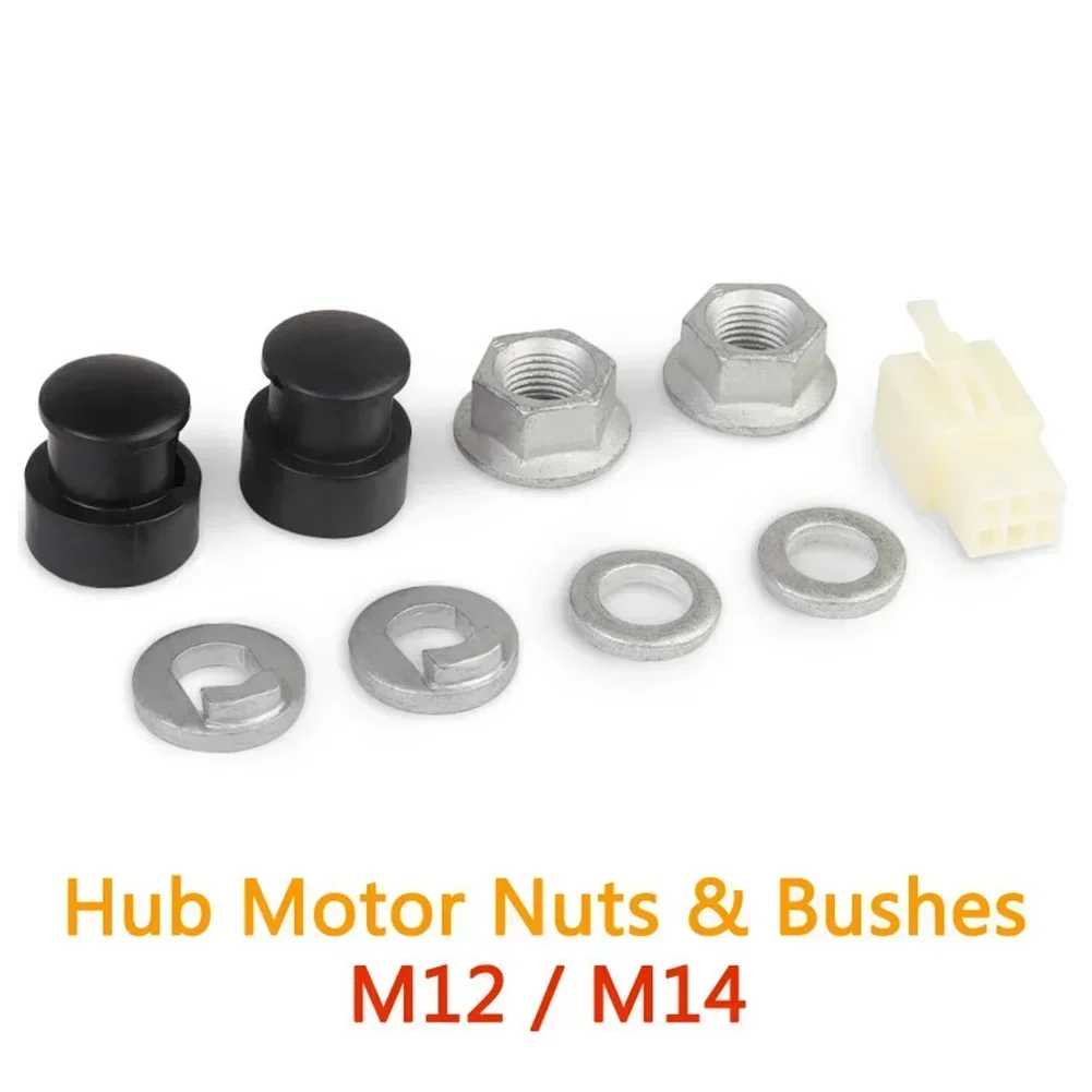 1 Set Ebikes Screw Caps Washer / Spacer / Nut Cover E-bike Axle Electric Bicycle Hub Lock for 500-5000W Motors w/ 12/14mm Shaft