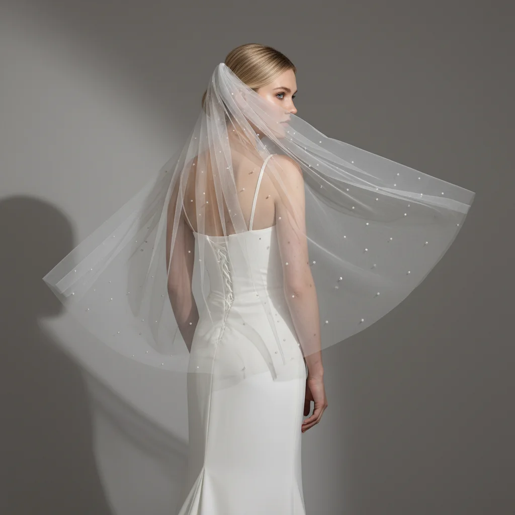 Pearl Beaded Elegant Bridal Veil Multiple Lengths Available Wedding Veil for Bride Church Ceremony Formal Occasion G176