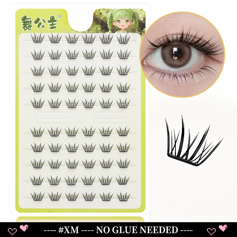 DINGSEN 10 Reihen Selbstklebende Einzelwimpern Ohne Klebstoff DIY Wimpernverlängerung Cluster Handgefertigte Wimpern Natürliche Wimpern – Detail 36