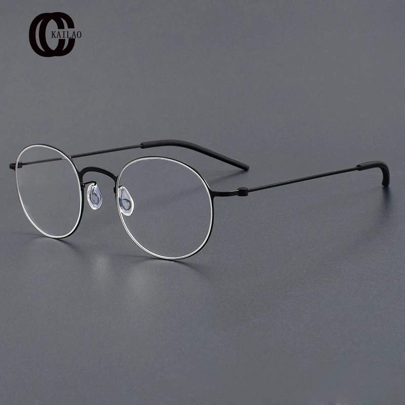 2024 New 5504 Titanium Oval Glasses Frame Men And Women High Quality Ultralight Fashion Designer  Individuation Retro Glasses