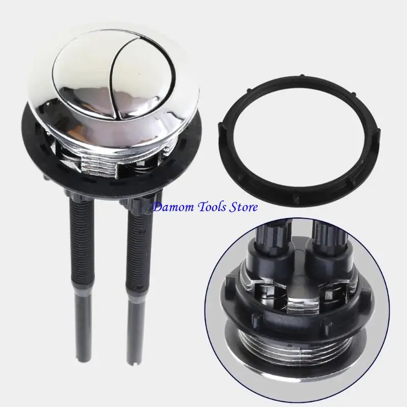 57BE زر سهل 38 مم مزدوج زر تدفق المرحاض مستدير لصيانة الخزانات #4