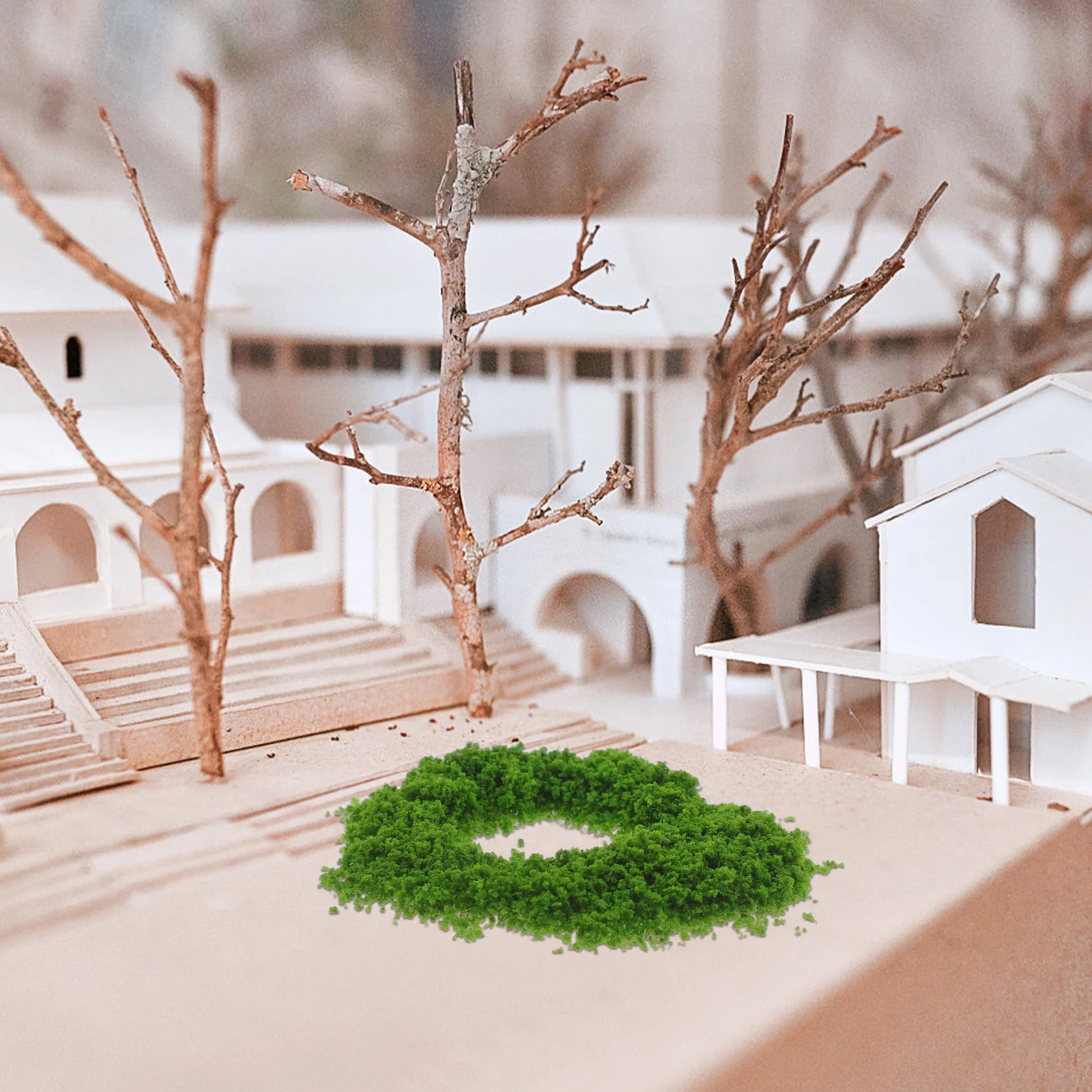 3 bolsas de polvo de árbol de esponja, aspecto realista, mano de obra fina, Material de mesa de arena DIY para decoración de micropaisaje, dispersión de hierba