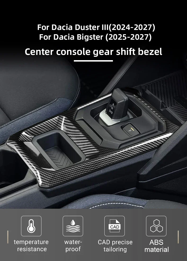 Auto-Zentralsteuerungs-Schaltrahmen für Dacia Duster 3 Bigster 2024 2025 2026 2027 Dekoration Schutz-Innenausstattung – Detail 1