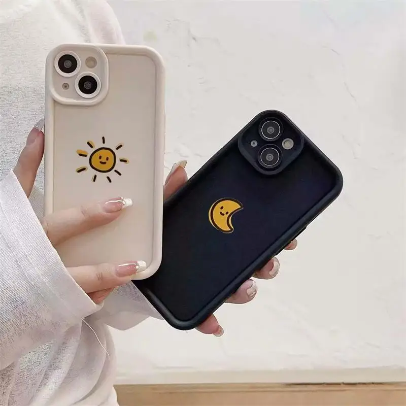 Phone Case For Huawei Nova Y70 3 4 7 10 SE 6i P20 P30 P40 Mate 20 30 40 Pro cover Simple Sun Moon Soft Silicone