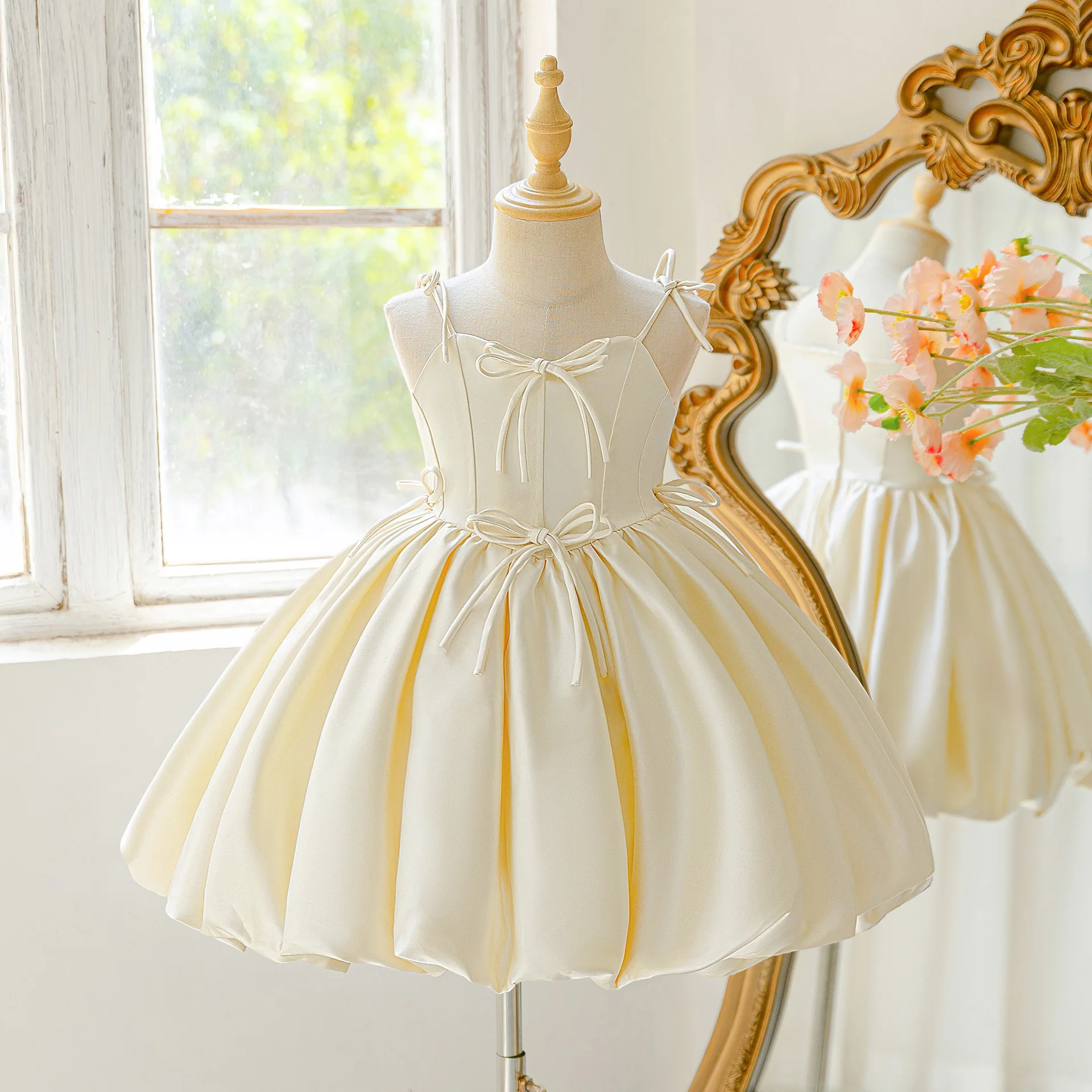 Girls Suspender Dress High-end Children Dress Flower Girl Birthday Performance Princess Dress 2026 New