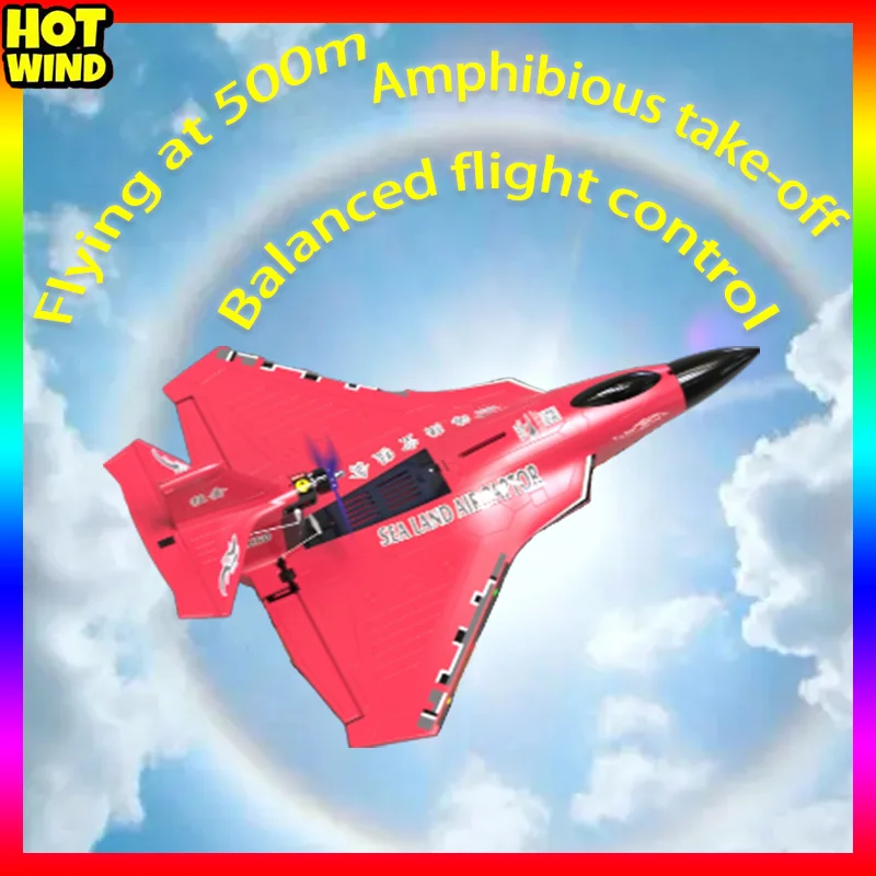 Raptor H650 1000m Remote Control Electric Model Plane Fixed Wing Amphibious Takeoff 500m Flight Height Foam Waterproof Toy Gift