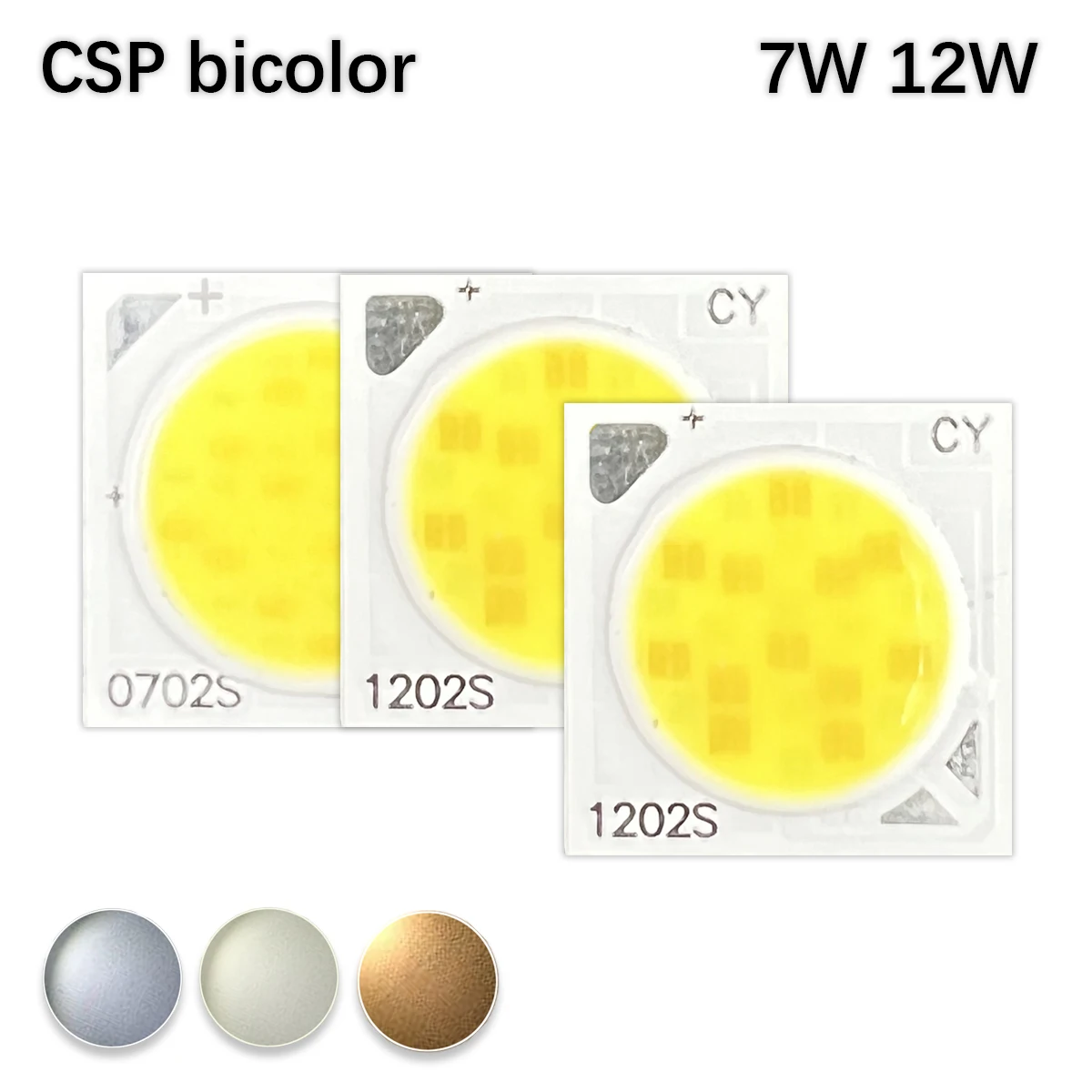 

10 PCS COB LED Chip 13.3mm 7W 12W CSP bicolor Warm White Chips Lamp SpotLight Downlight Accessories Top Quality