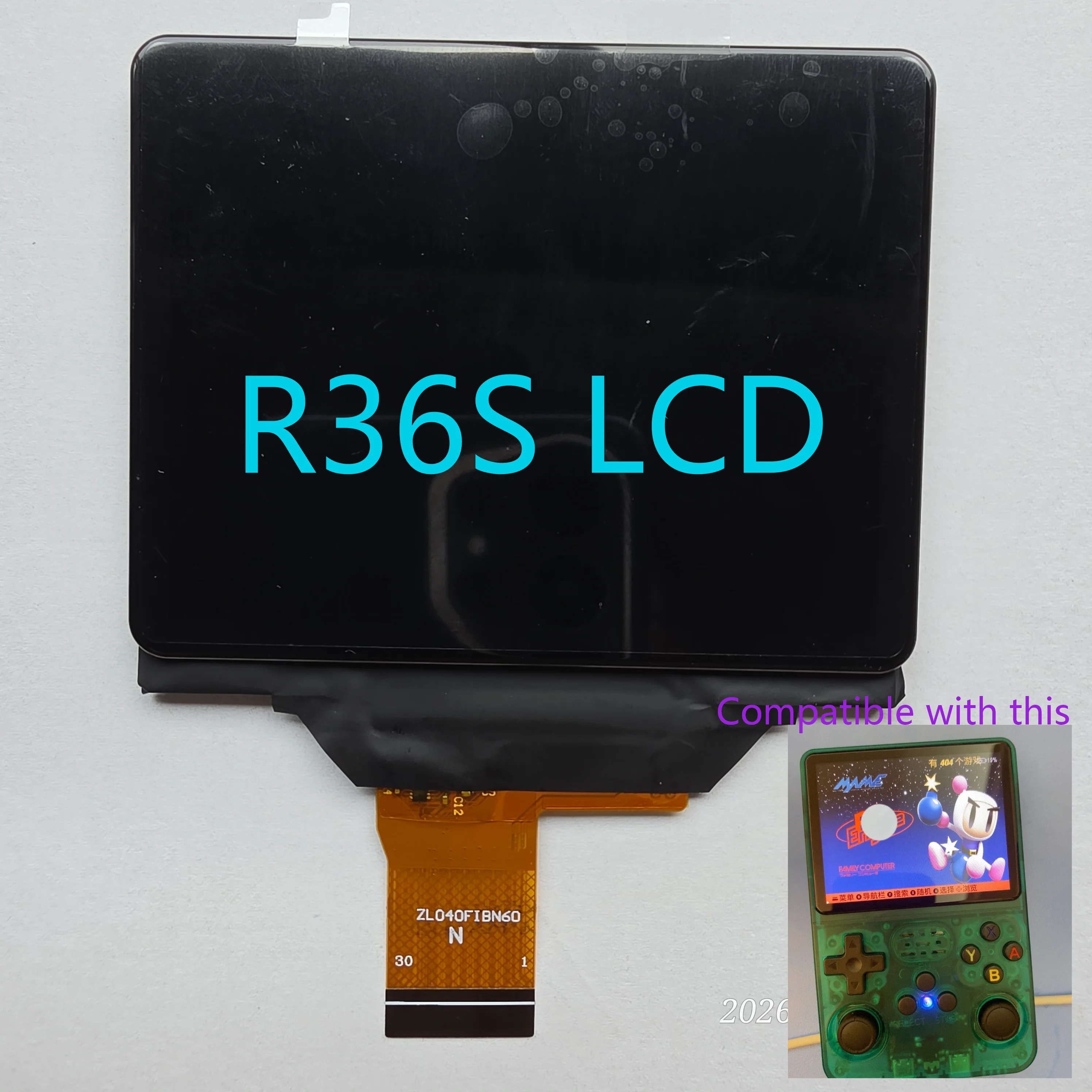 Für R35S R36S 3,5-Zoll-Spielkonsole MIPI 30-Pin ZL040FIBN60 Bildschirm LCD-Display ohne Abdeckung 640X480 Plattenersatz