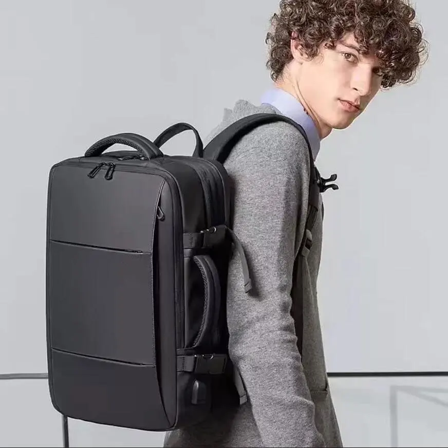 Travel Backpack Men Business Backpack School Expandable USB Bag Large Capacity 17.3 Laptop Waterproof Fashion Backpack