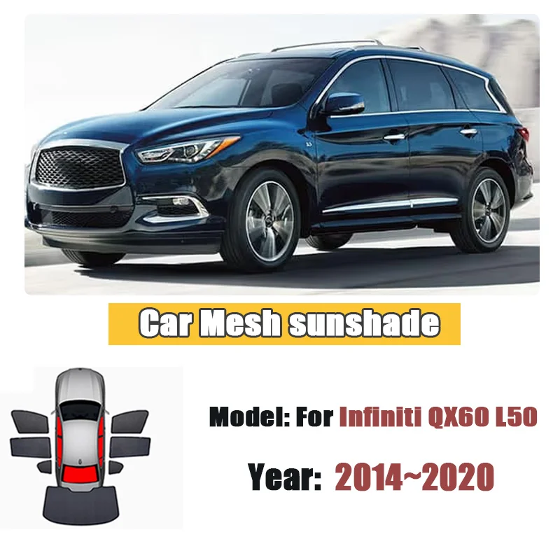 

Солнцезащитная шторка для автомобиля Infiniti QX60 L50 2014-2020 2016, сетчатая, с защитой от УФ-излучения, для конфиденциальности, на лобовое стекло, автомобильные аксессуары