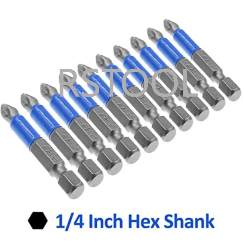 10 Tính Từ Đĩa Đơn Chống Trơn Trượt Vít Bộ PH2 65/90/127Mm 1/4 "(6.35MM) lục Giác Cao Cấp Chính Xác Vít Làm Giảm Trơn Trượt