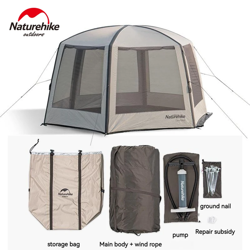 Naturehike Cloud Nest Hexagonal Pergola Inflatable Tent Dome Tent Air Shelter Canopy Beach Camping Waterproof 2000mm UPF50+ 10㎡