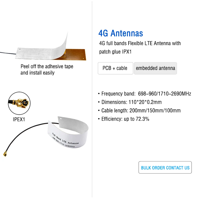 4G Full Bands Flexible LTE Antenna with Patch Glue IPX1