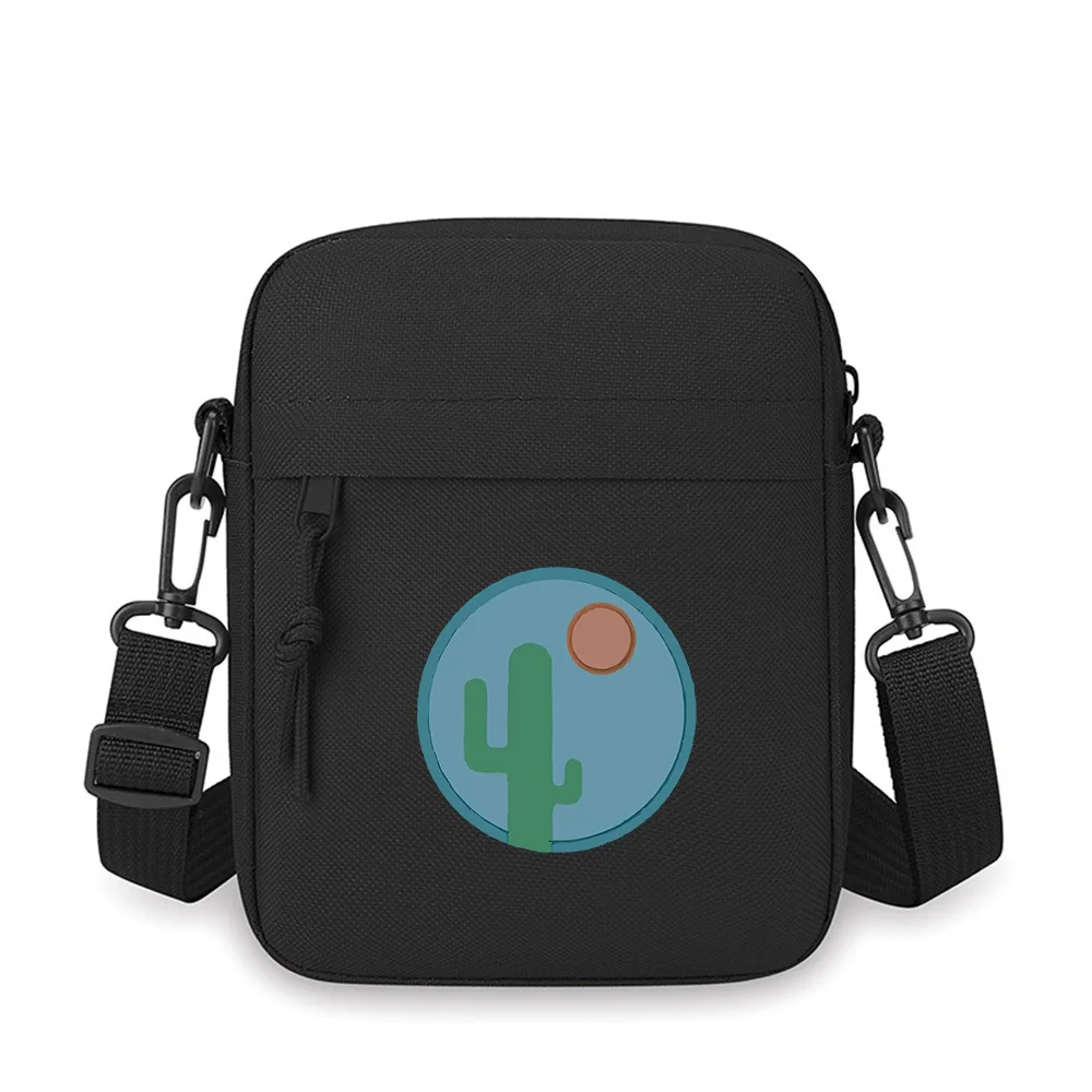 

Cactus sun desert circle sky nature Men Crossbody Bag Single Shoulder Women Cartoon Anime Film Printing Design Unisex
