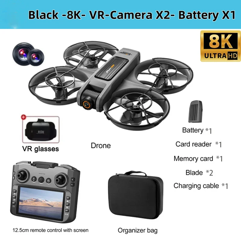 S156 Drone met VR-bril 8K WIFI GPS-positionering Professionele HD-antenne RC-vliegtuig HD Dual Camera Quadcopter Luchtdrone 2025