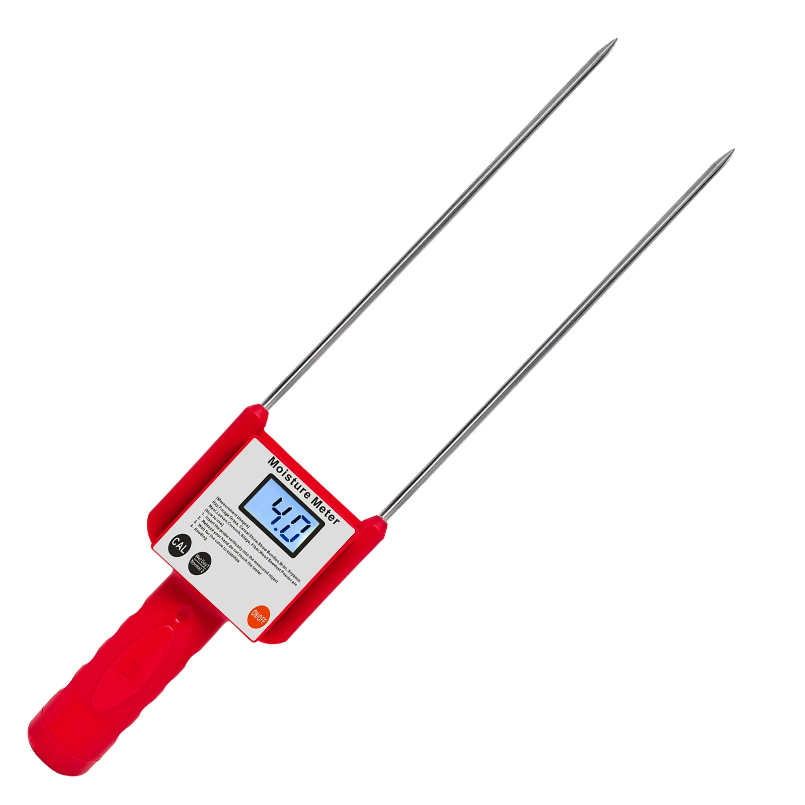 Hay Bale Peat Moisture Meter Tester Wood Sawdust Powder Hygrometer Humidity Moisture Meter For Cereal Straw,Bran, Forage Grass