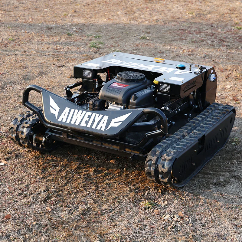 

Customized remote-controlled lawn mower for vegetable bases, tracked all-terrain, zero-rotation grass crusher