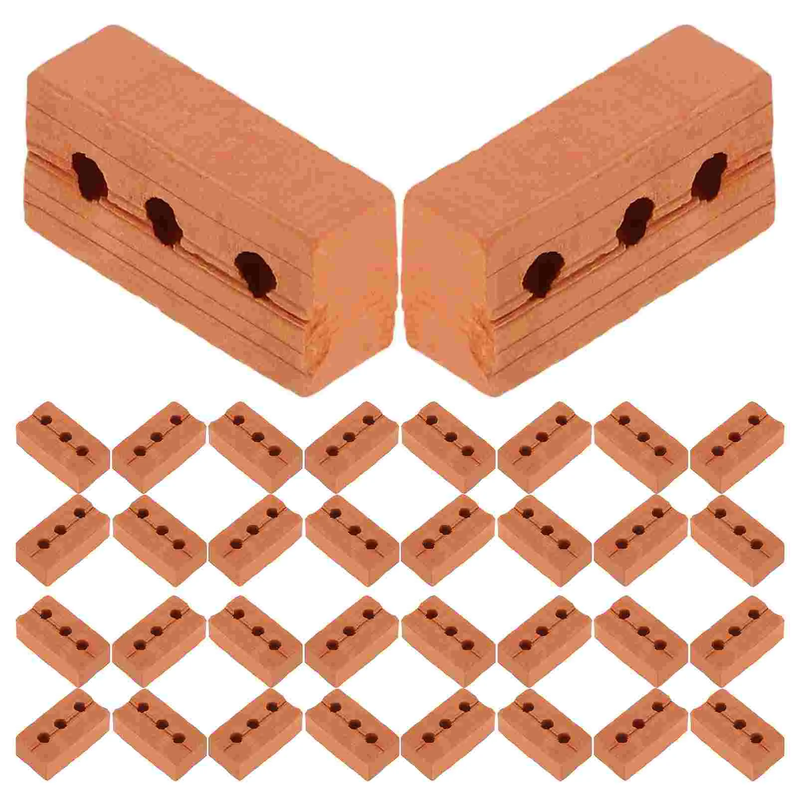 50 Pcs Mini Bricks Dollhouse Building Supplies Miniature Accessories Small Blocks Model DIY Models