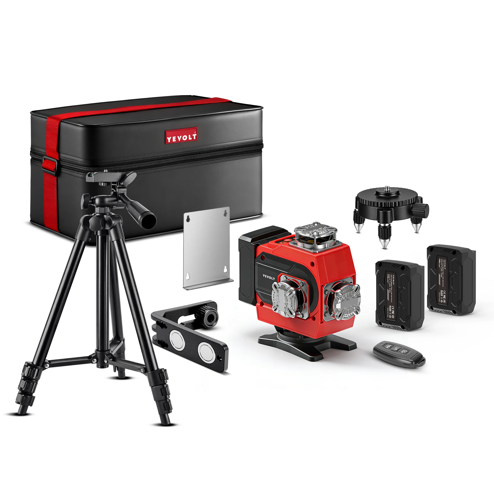 YEVOLT YVGLL4CH16 16-Line Cross Line Laser Level Smart Balance Self-Leveling Compact Dual-Power High Precision 30m Woring Range
