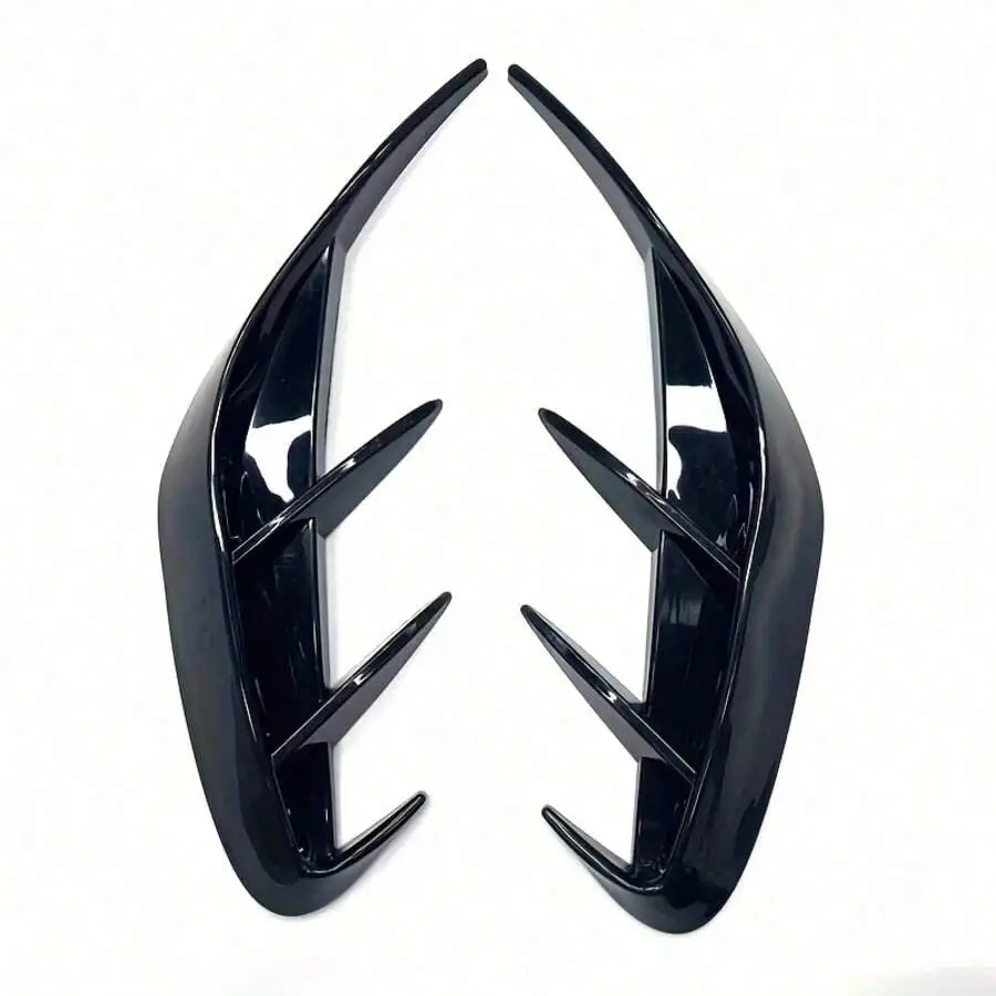 2pcs ABS Car Rear Bumper Vent Diffusers - Side Air Outlet Simulation - Vehicle Exterior Decorative Accessories, Exhaust Pipe