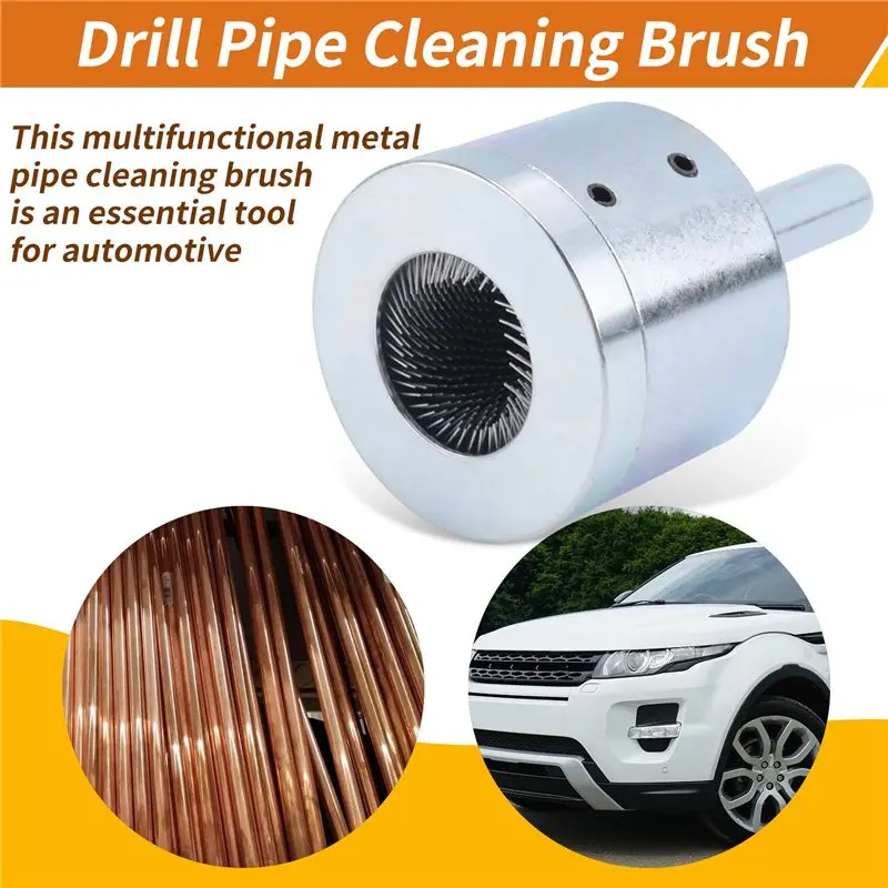 VEHO-Metal Copper Pipe Cleaner Metal Drill Tube Cleaning Brush Tool For Plumbers And Industrial Purposes