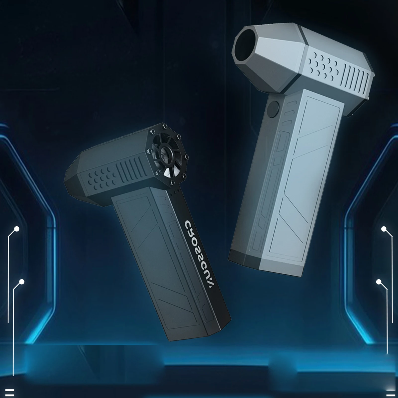 

Электрический воздушный турбовентилятор Портативный турбоструйный вентилятор и фонарик 130000 об/мин Ручной бесщеточный двигатель Пылесос Беспроводное средство для удаления пыли