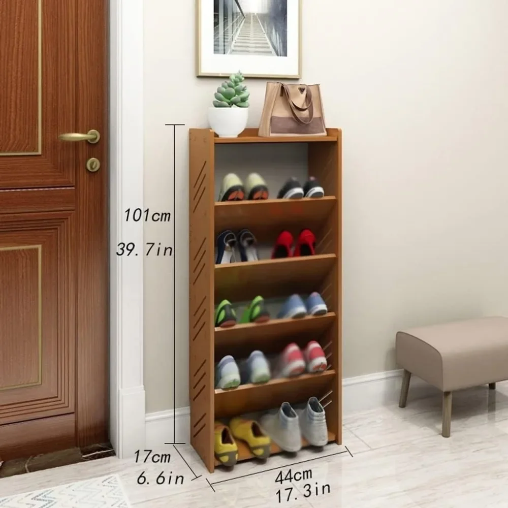 Shoe Rack Shelf Organizer - 6-Tier Vertical Multifunctional Storage for Living Room, Bedroom & Corridor