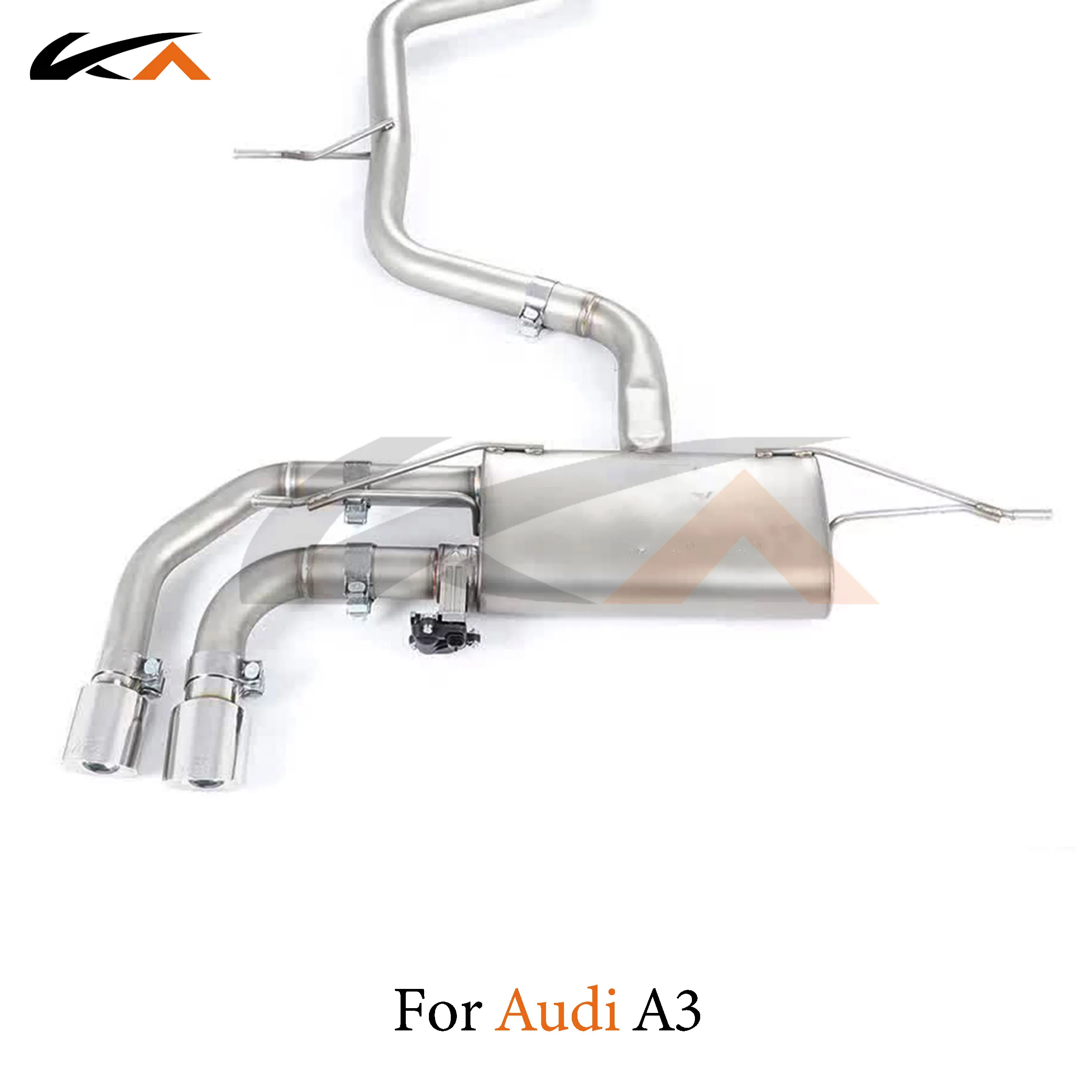 KA Tuning exhaust system parts stainless catback for Audi A3 1.4T 1.8T rear section performance muffler valve