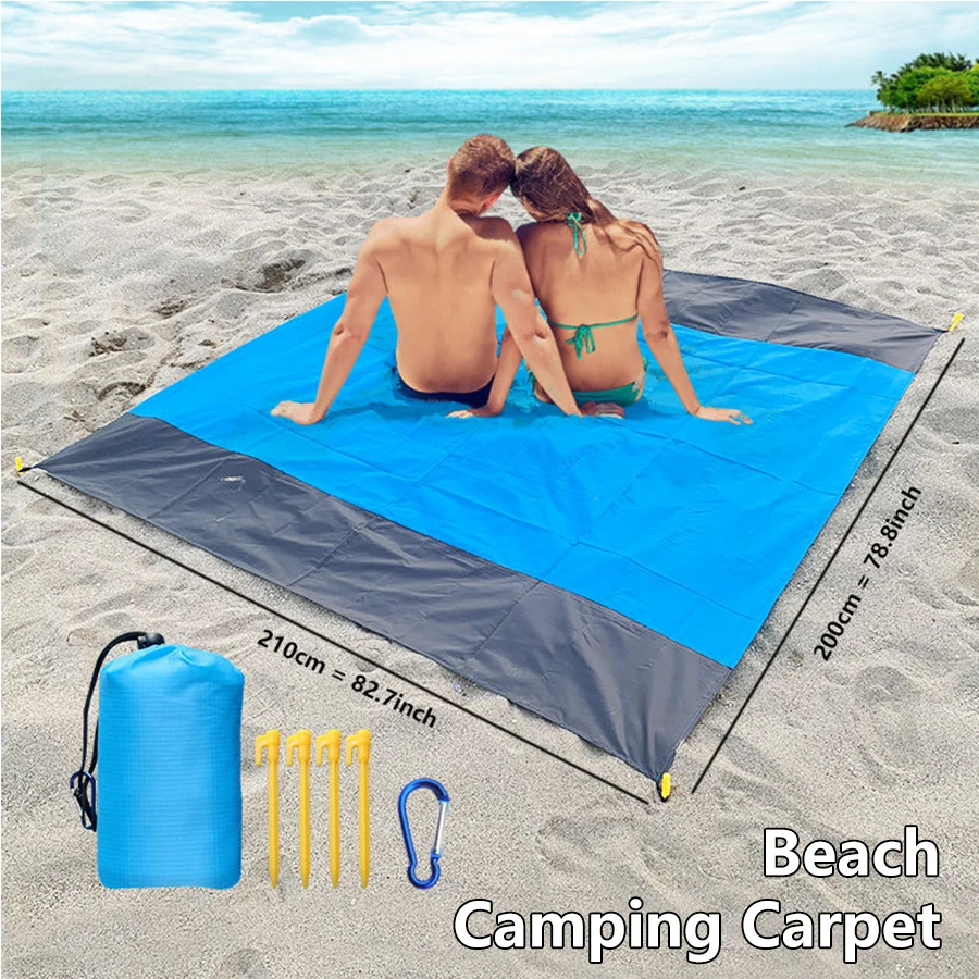 200x210cm 휴대용 비치 매트 모래 방지 방수 빠 - Outdoor Camping Rug Waterproof 리뷰 및 가격