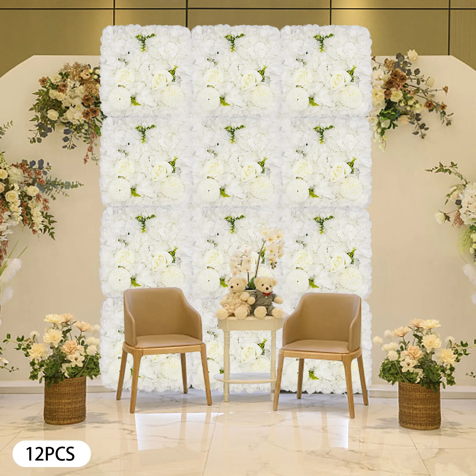 

4-Piece Iron Flower Racks With Shining Gold Finish, Ideal For Birthdays & Celebrations, Enhances Event Aesthetics