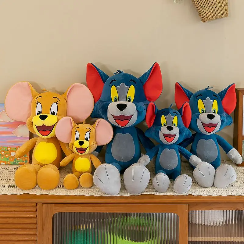 MINISO Tom Cat And Jerry Mouse Plush Toys Cartoon Movie Tuffy Nibbles Plushies Stuffed Animals Action Figure Studio Doll Toys