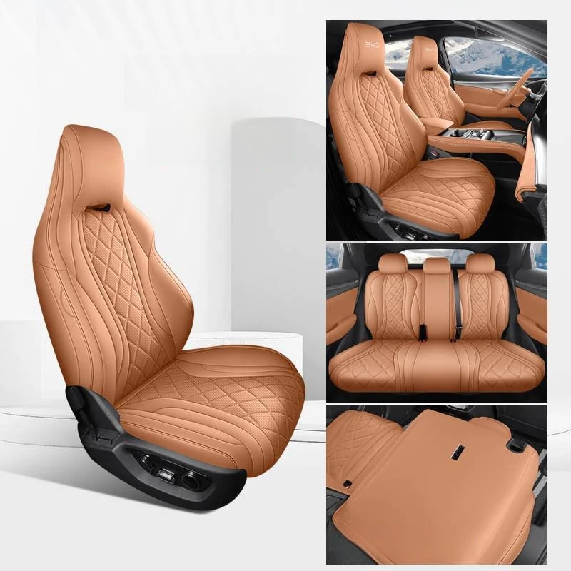 

Чехлы на автомобильные сиденья на заказ, полный комплект для BYD Sealion 7 Sea Lion 07 EV 2024 2025, полностью покрытые защитные чехлы на автомобильные сиденья, аксессуары