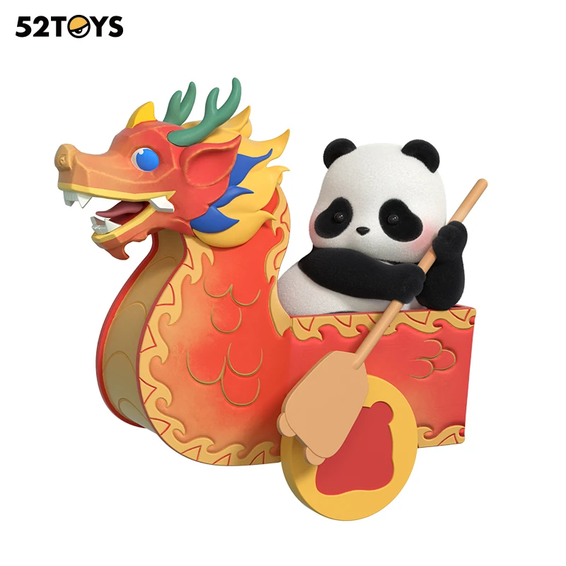 52TOYS Blind Box Panda Roll Dragon Boat Racing, Mystery Box, random Collectible Toy Desktop Decoration Panda Gift for Birthday