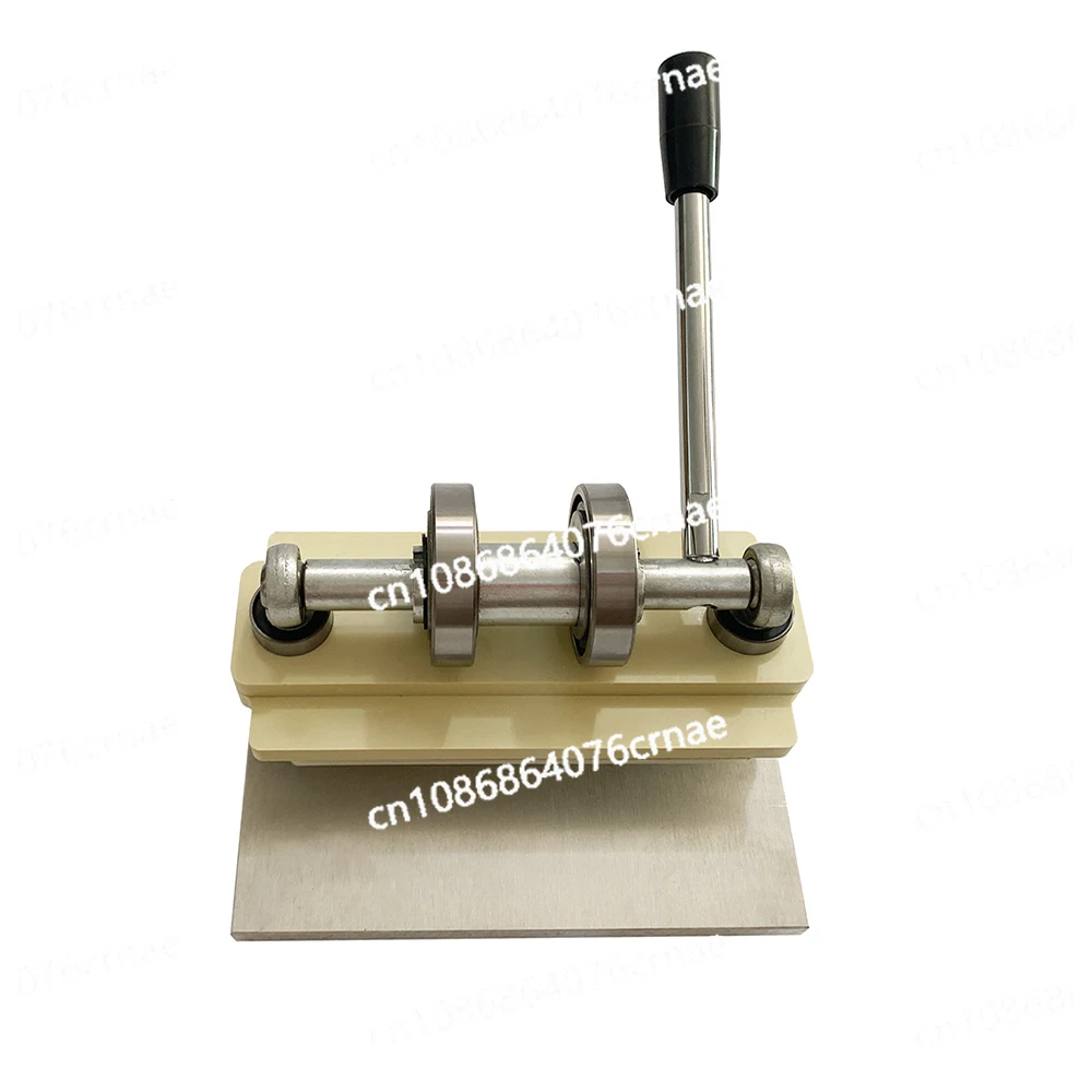 Manual Leather Die Cutting Machine Double Wheel 0.8T Hand Press Photo Paper PVC/EVA Sheet Cutter Mini Mold Punching Feeding Tool