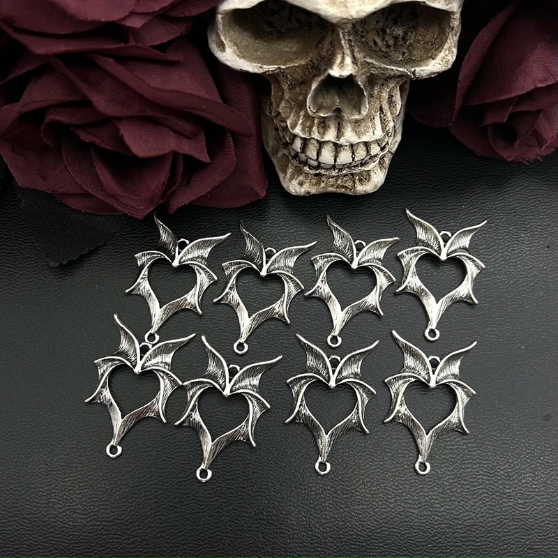 Goth Demon Wings Charms for DIY Jewellery Making