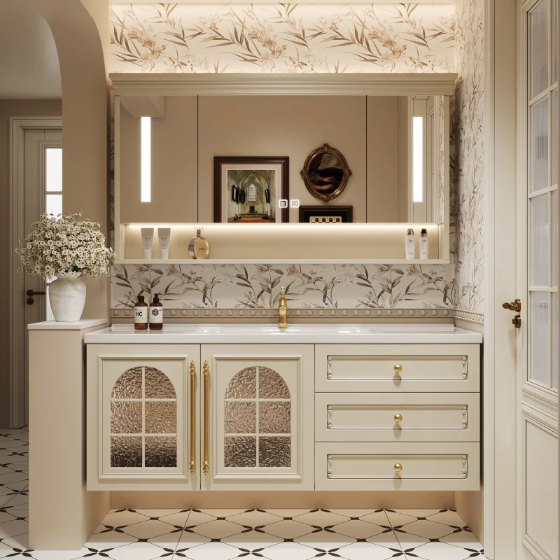 

Partitions Display Cabinet Organizer Bathroom Mirror Drawers Makeup Cupboard Simple Space Saver Sink Archivadores Furniture
