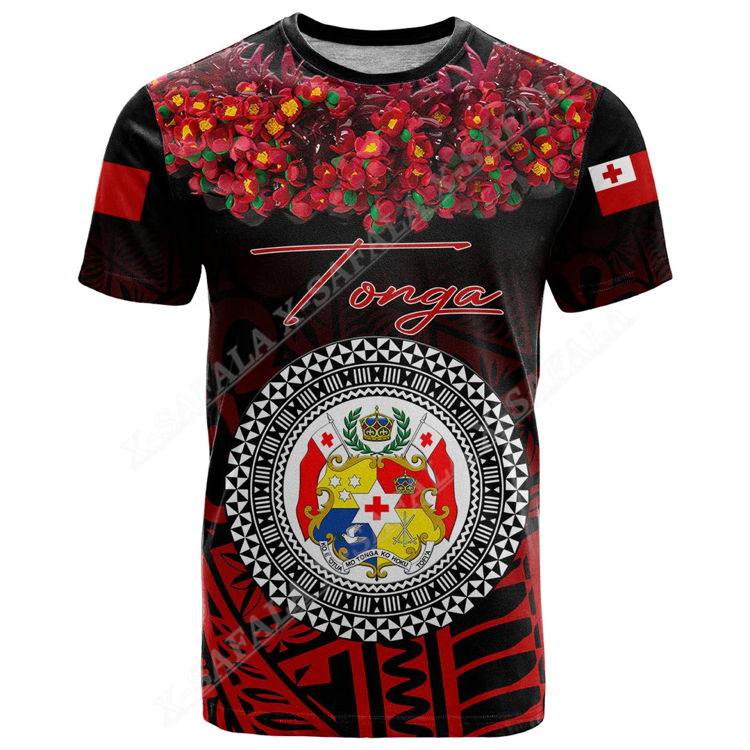 Polynesian TONGA Independence Day 3D Print Mesh Fiber T-Shirt Top Summer Tee Men Streetwear Shorts Sleeves Sport Casual Clothing