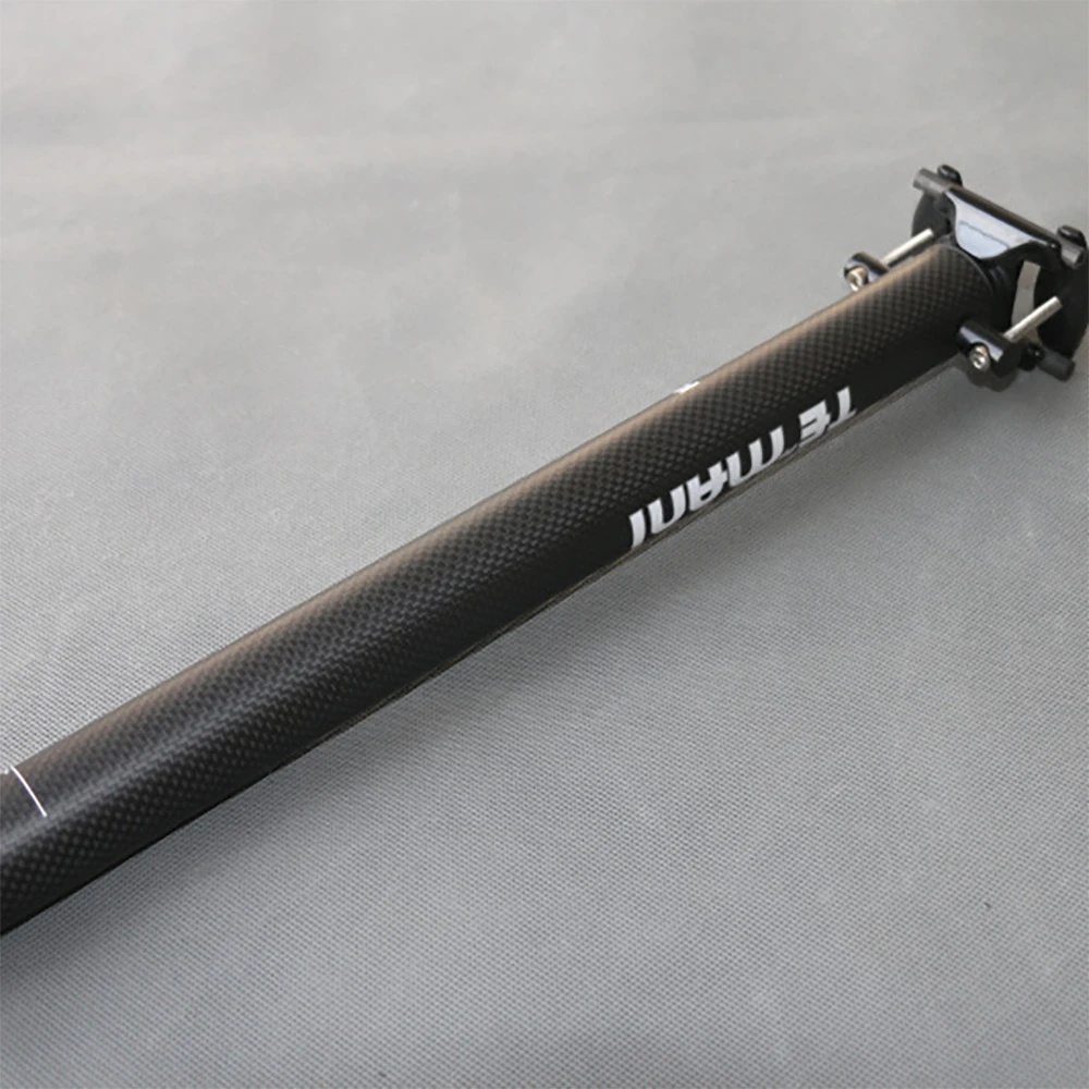 TEMANI-Folding Bicycle Carbon Fiber Seat Post, Optional Matte, Glossy, 5 Sizes, 27.2mm, 31.6mm, 3.9mm, 34.9*400mm